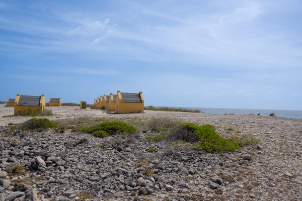 Bij het meest rechter slaven huisje op deze foto vindt je de entry/exit point van Red Slave.